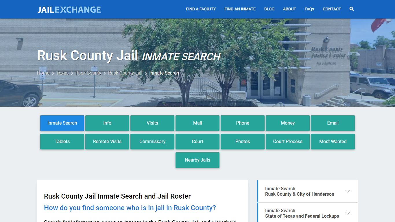 Inmate Search: Roster & Mugshots - Rusk County Jail, TX