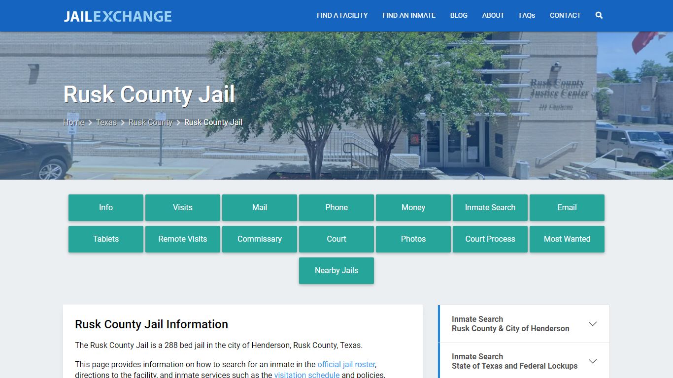 Rusk County Jail, TX Inmate Search, Information