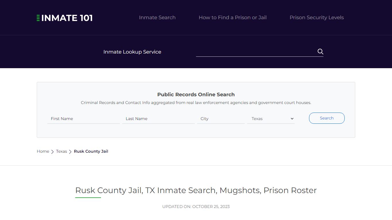 Rusk County Jail, TX Inmate Search, Mugshots, Prison Roster